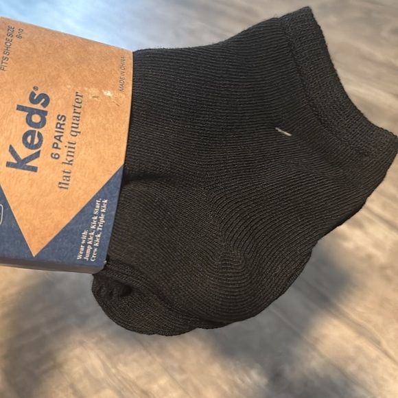Keds 6 pair flat knit quarter socks elastic band,light,stretch - Picture 3 of 5